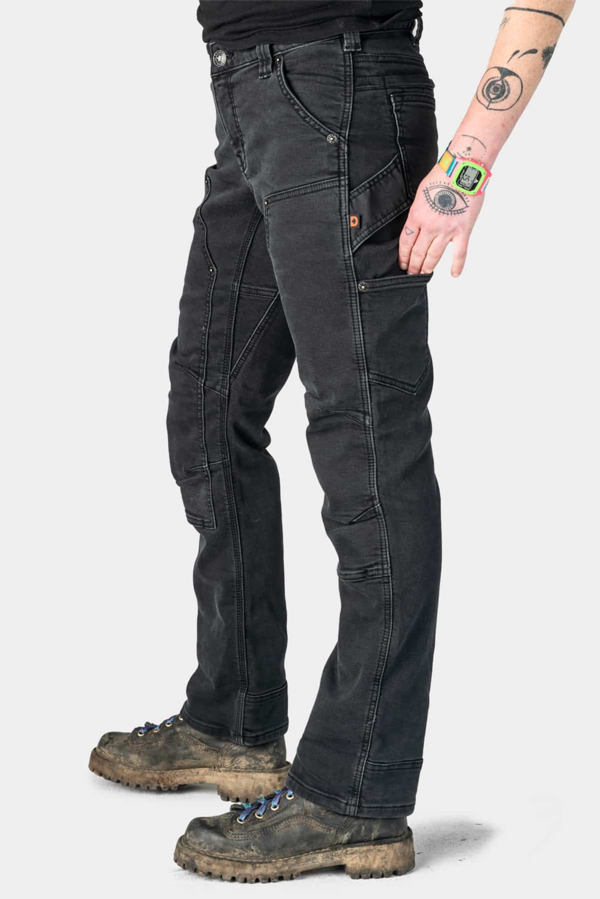 Britt Utility in Black Thermal Denim - Image 3