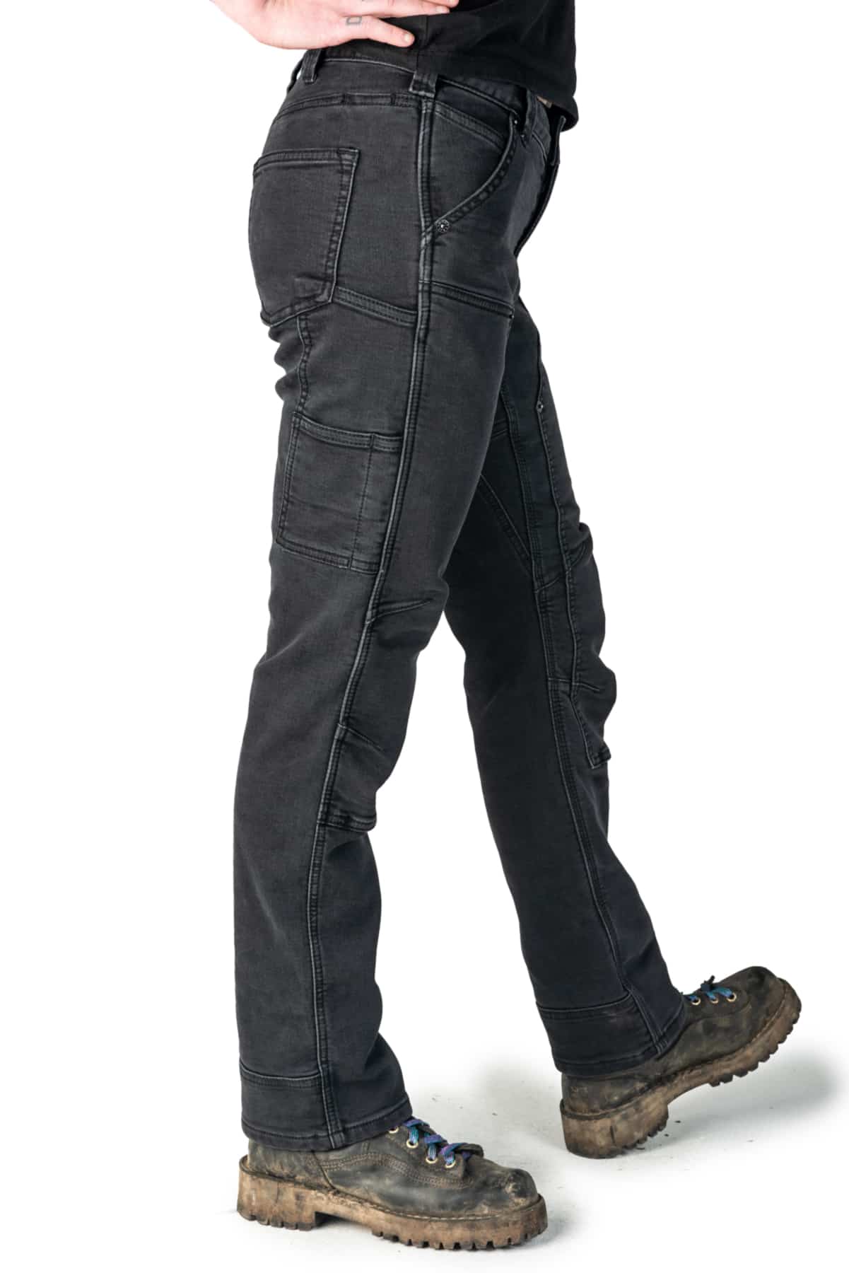 Britt Utility in Black Thermal Denim - Image 4