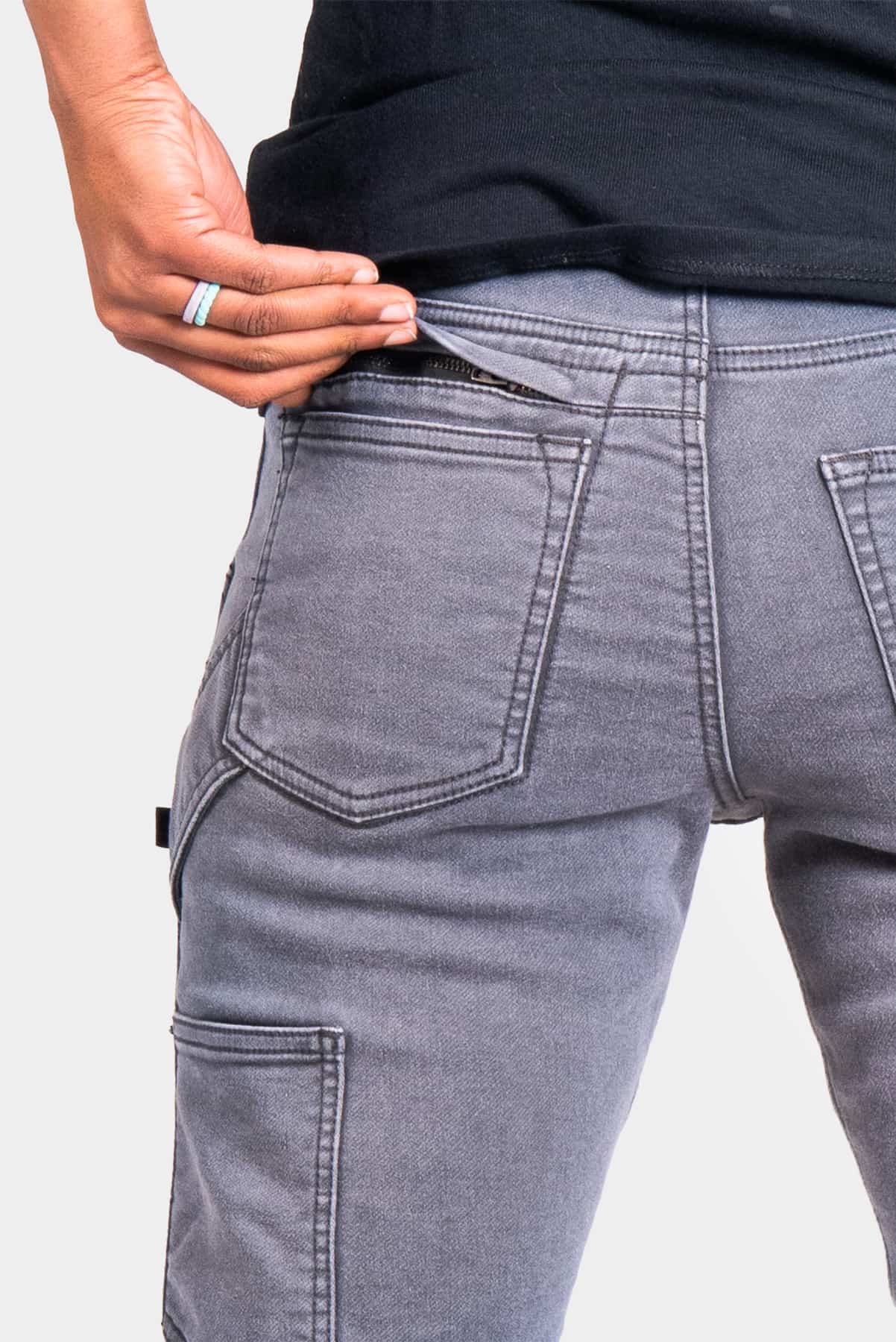 Britt Utility in Grey Thermal Denim - Image 3