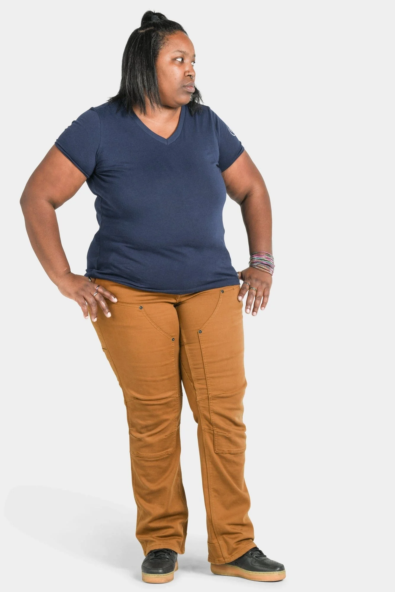 Britt Utility in Saddle Brown Stretch Thermal Denim - Image 10