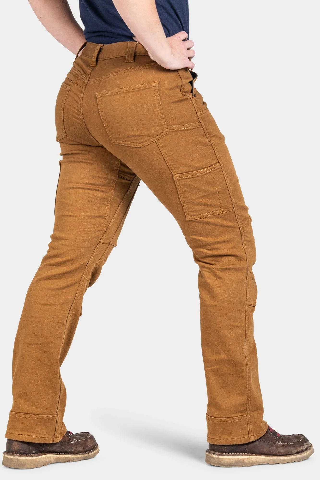 Britt Utility in Saddle Brown Stretch Thermal Denim - Image 5