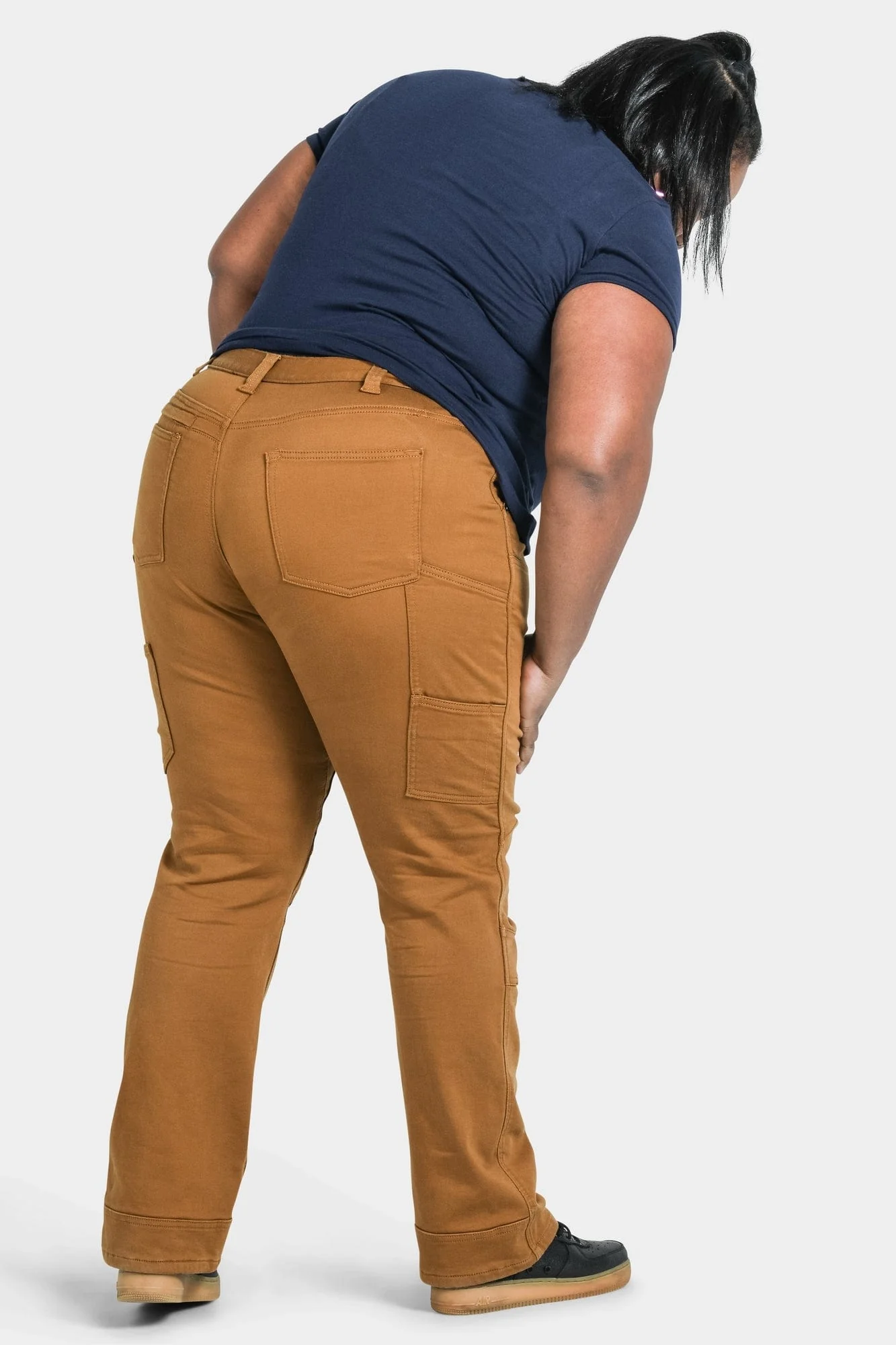 Britt Utility in Saddle Brown Stretch Thermal Denim - Image 8