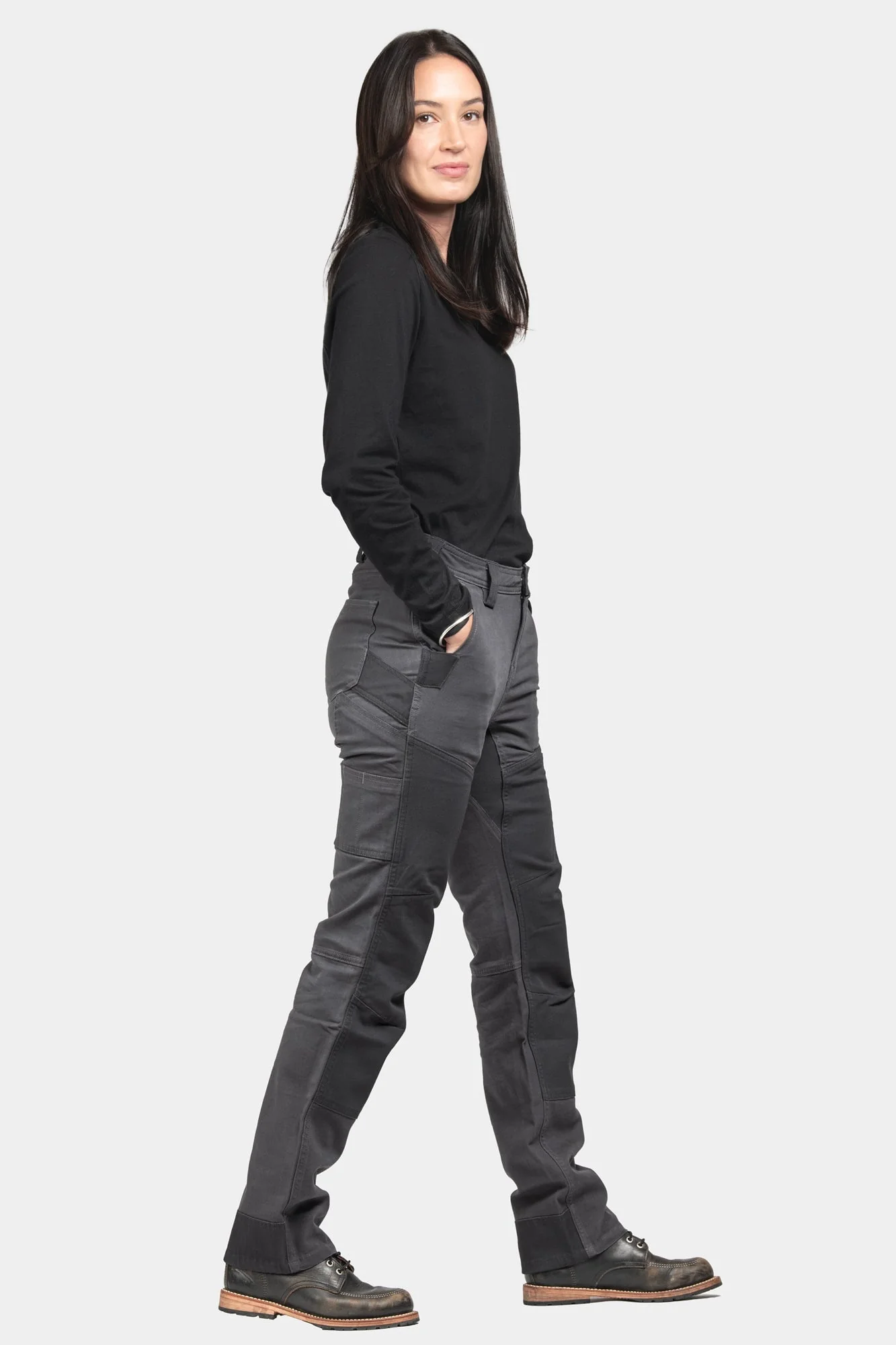 D-Fender Pant in Cement Grey Stretch Canvas - Image 3