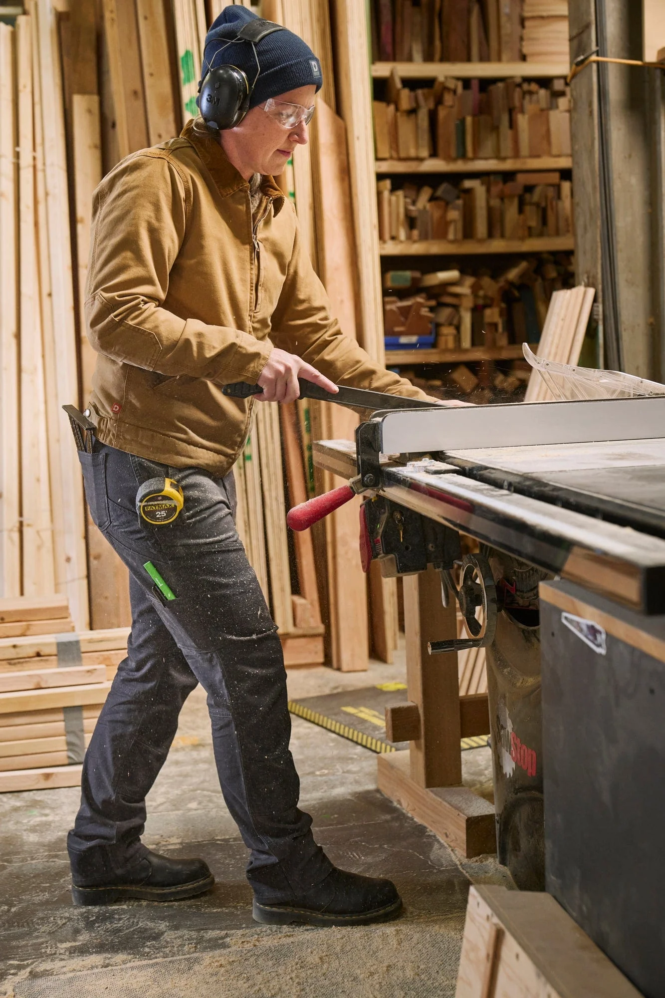 D-Fender Pant in Cement Grey Stretch Canvas - Image 4