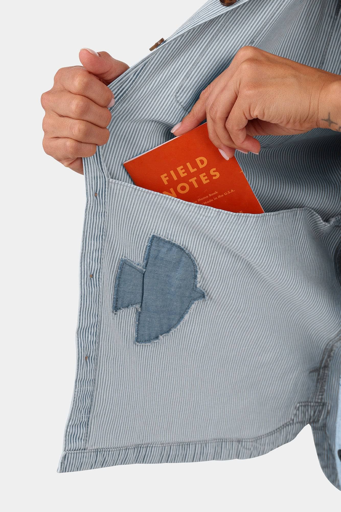 DIY Shirt Jac in Washboard Stripe - Image 5