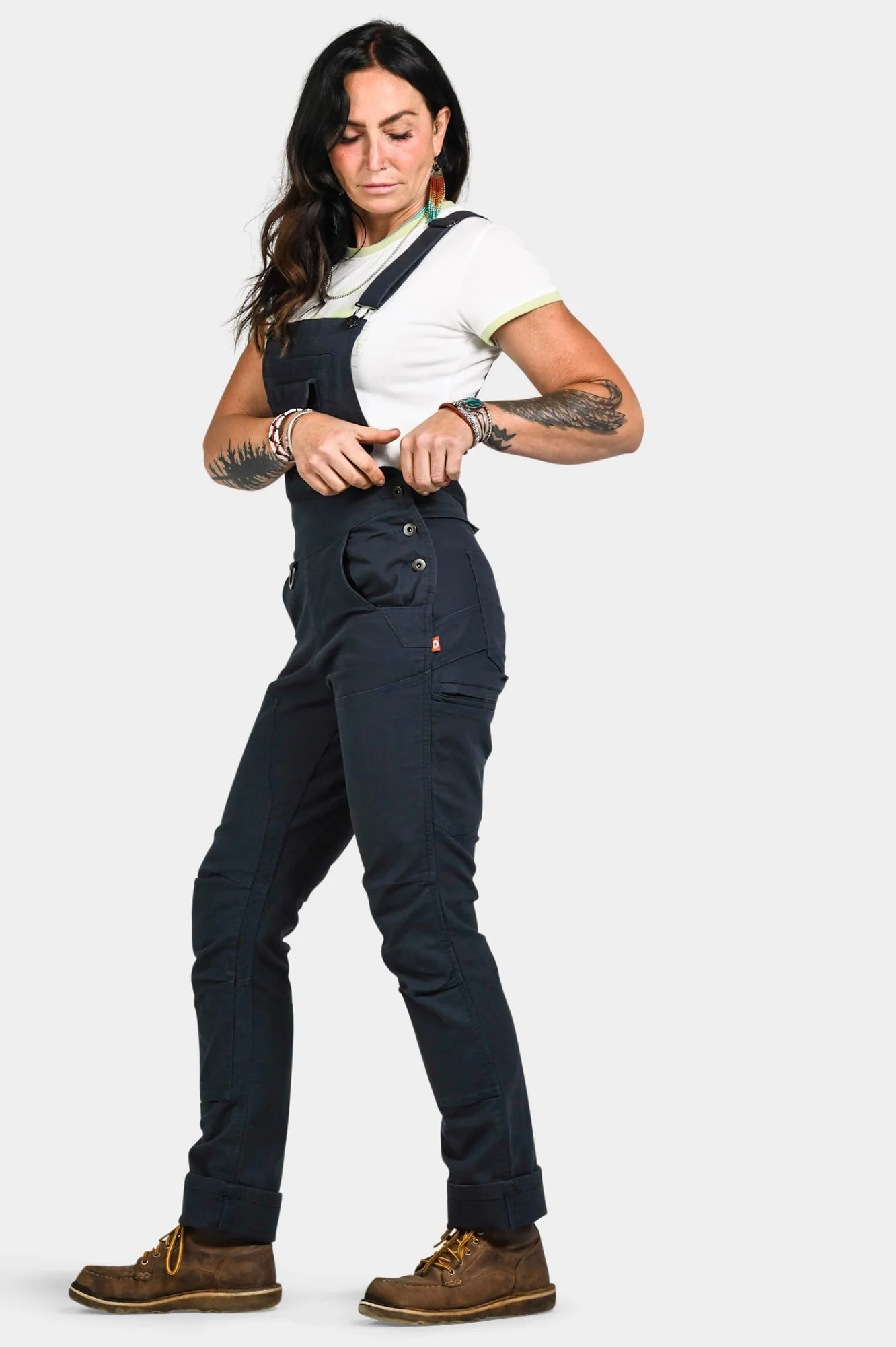 Freshley Drop Seat Overalls in Navy Canvas - Image 4