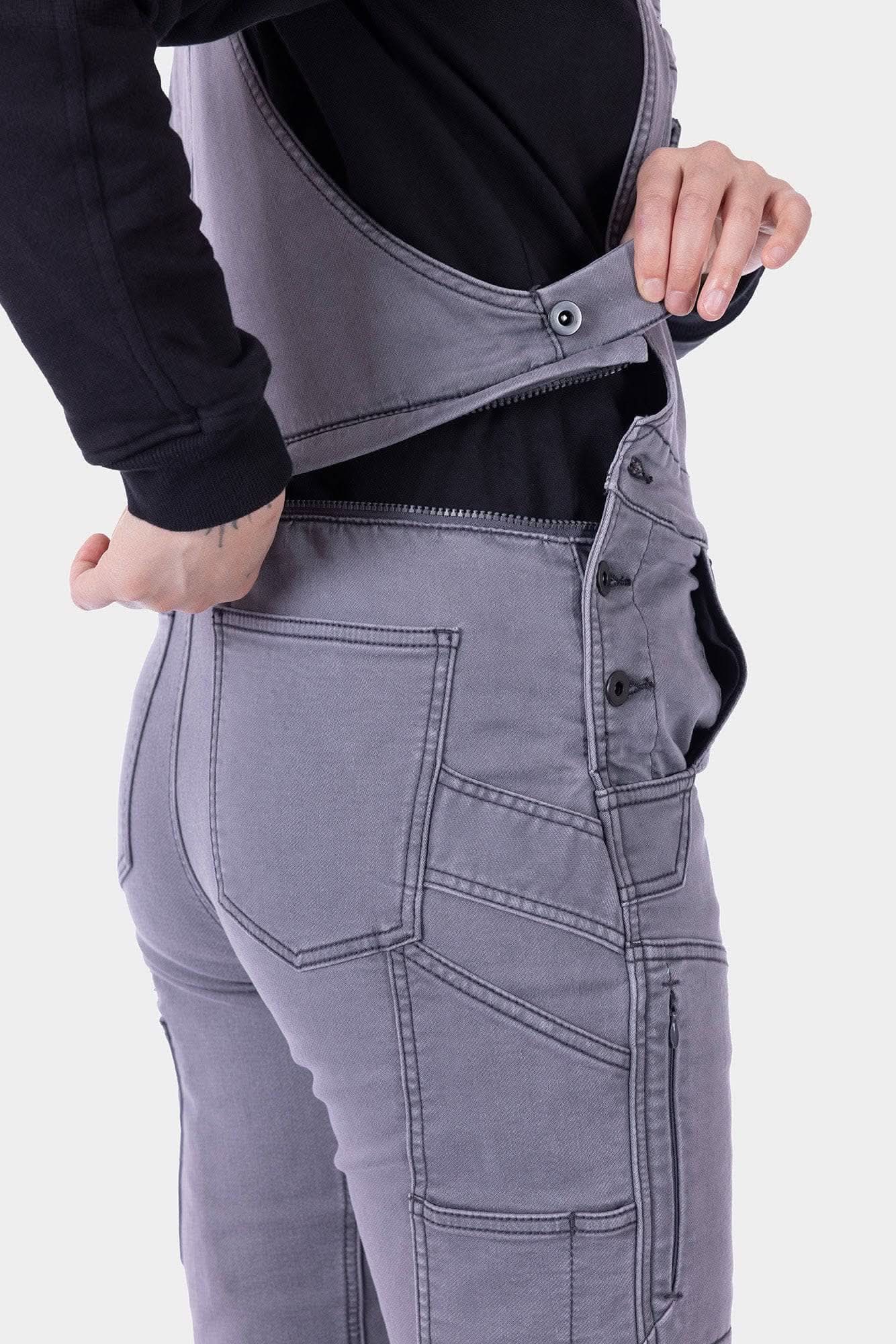 Freshley HotSwap® Drop Seat Overalls in Grey - Image 5
