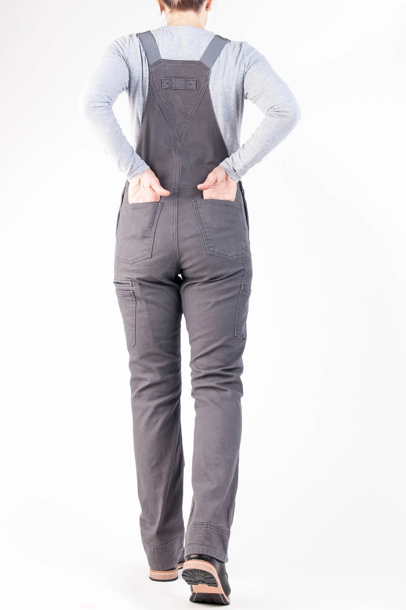 Freshley Overalls in Grey Canvas - Image 4