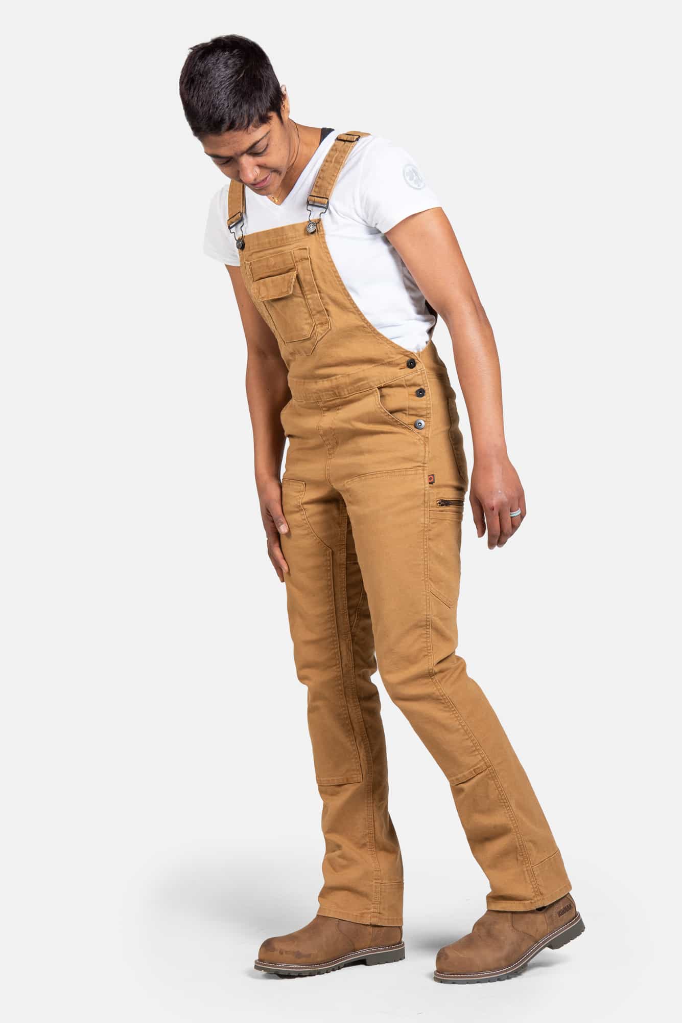 Freshley Overalls in Saddle Brown Canvas - Image 3
