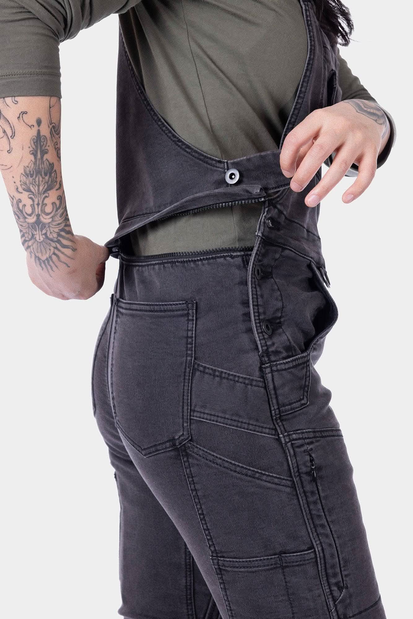 Freshley HotSwap® Drop Seat Overalls in Black - Image 5
