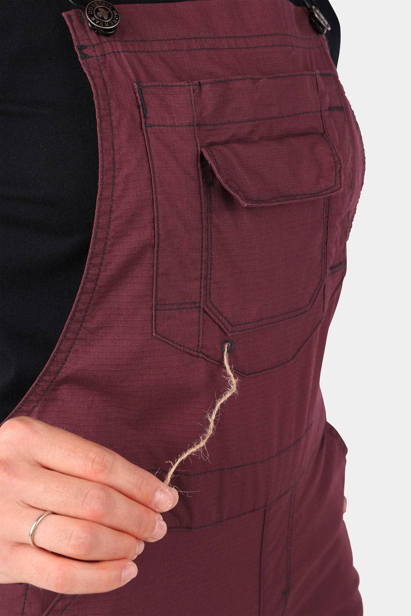 Freshley Overalls in Ultra Light Elderberry Ripstop - Image 6