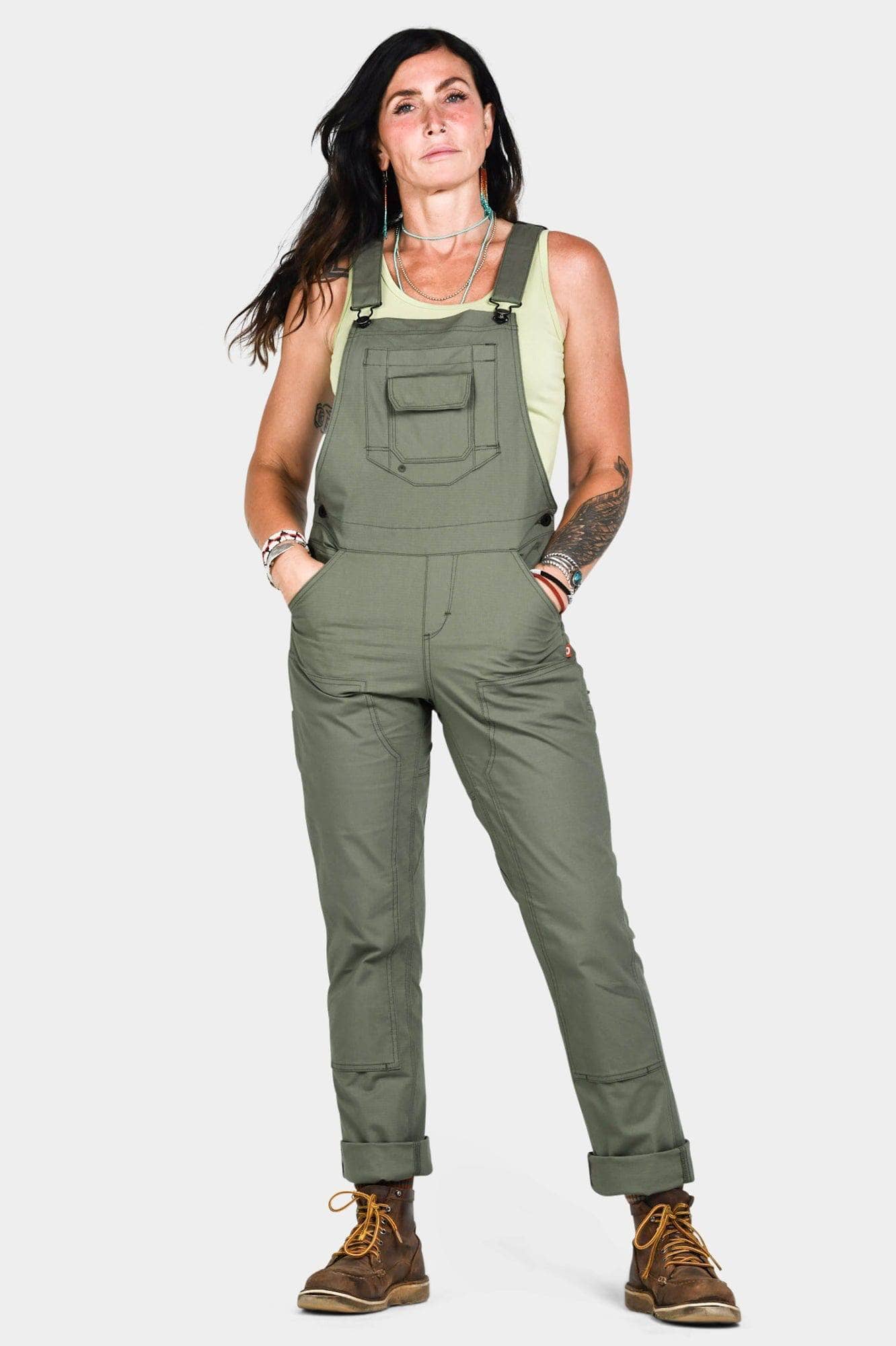 Freshley Overalls in Ultra Light Elderberry Ripstop - Image 8