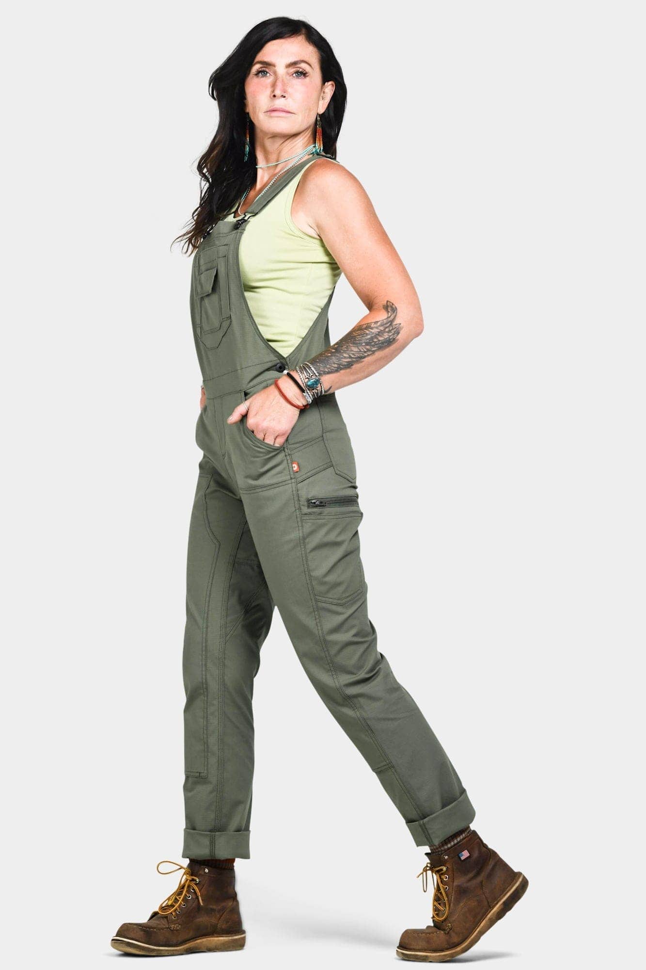 Freshley Overalls in Ultra Light Elderberry Ripstop - Image 9