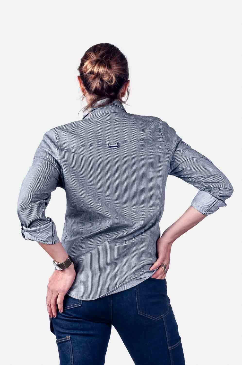 Givens Work Shirt Indigo Stripe - Image 7