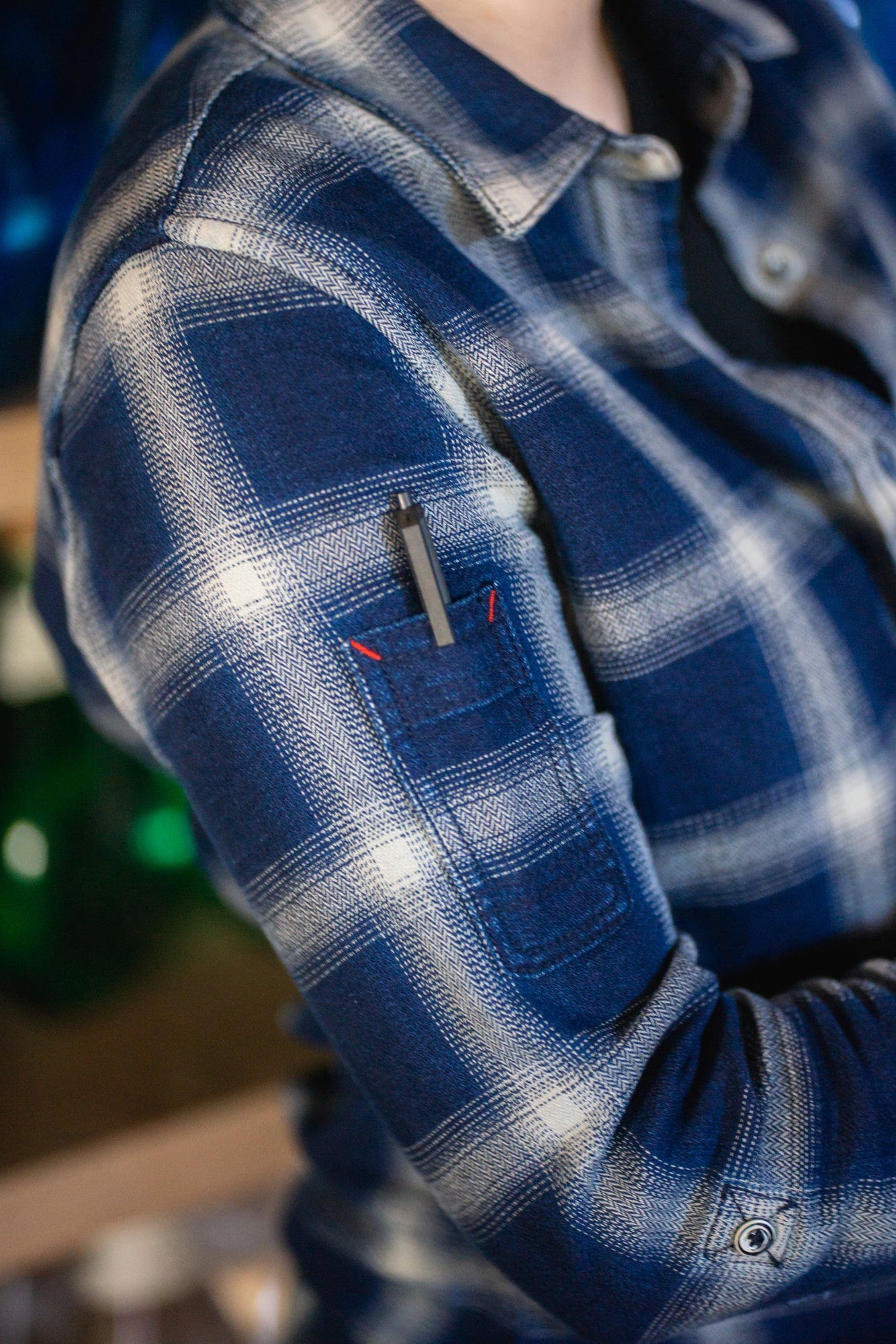 Givens Work Shirt in Stretch Flannel - Image 5