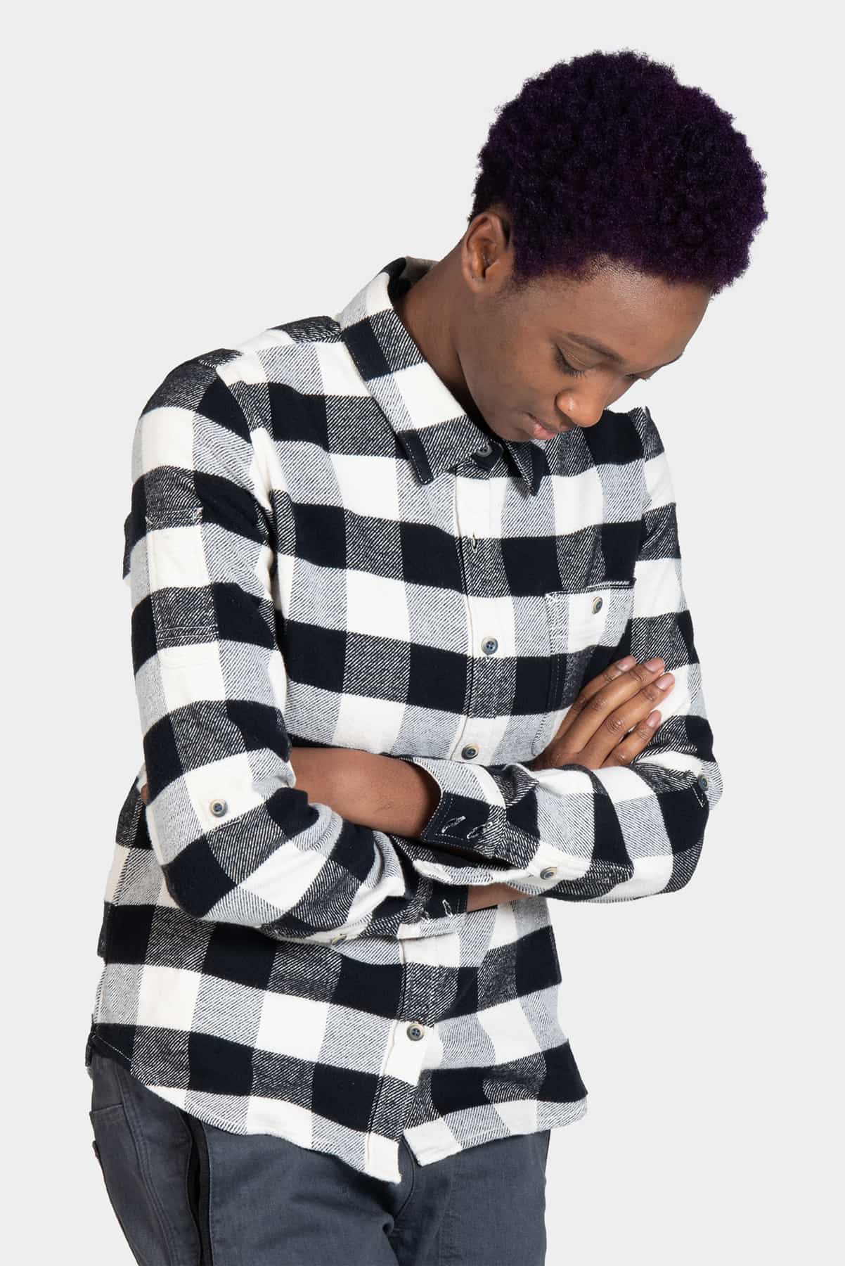 Givens Work Shirt in Chunky Buffalo Flannel - Image 4