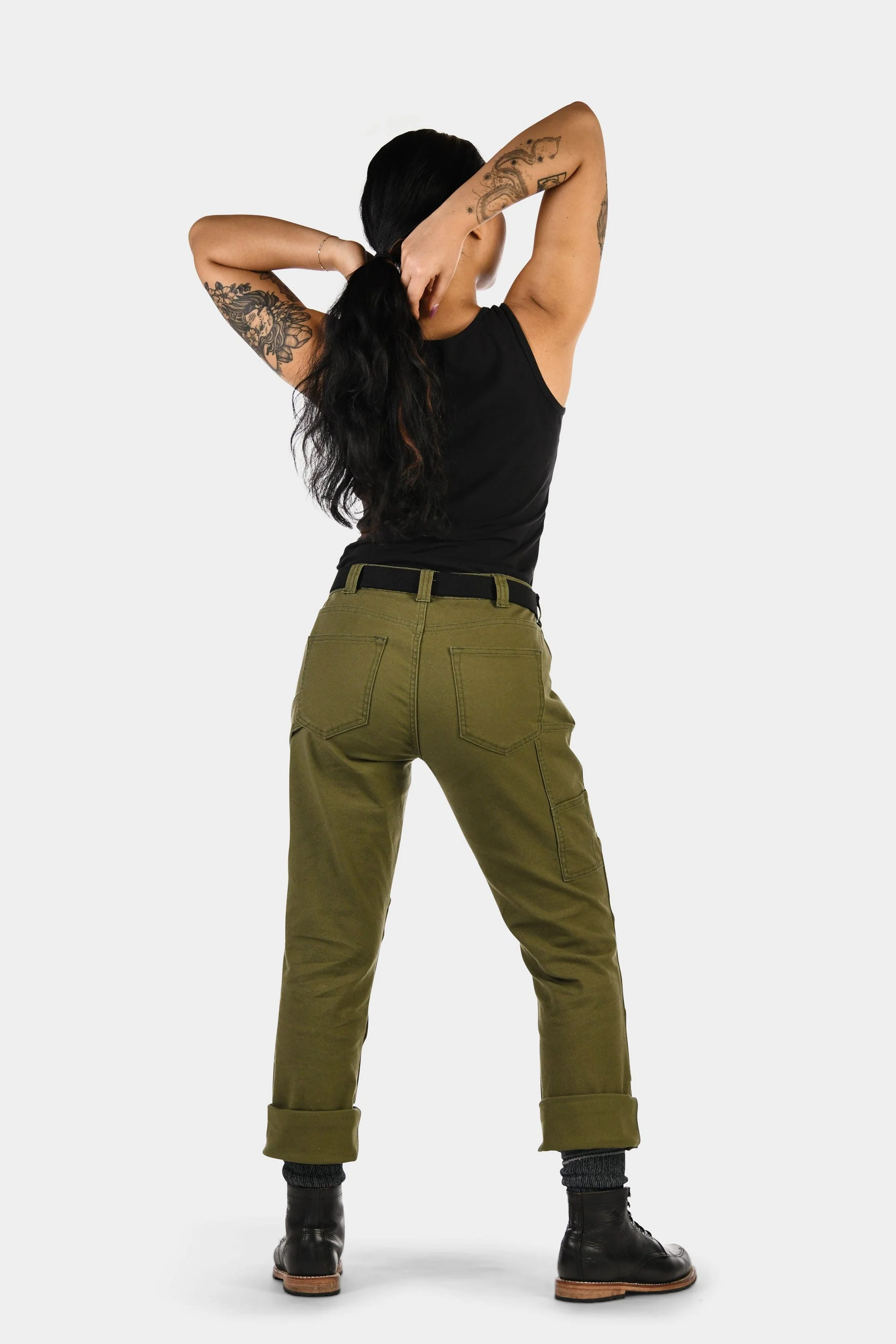 GO TO™ Stretch Canvas Pants in Kelp Green - Image 4