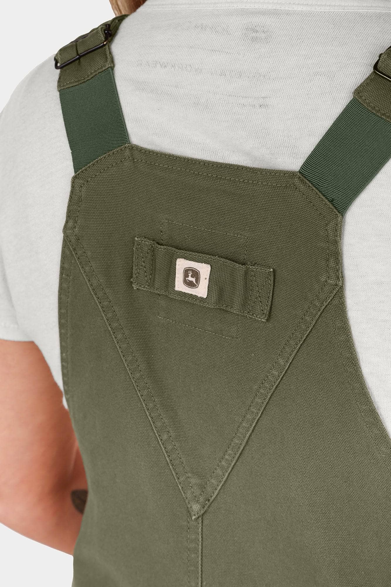 John Deere X Dovetail Workwear Don't Lose It Overalls in Rich Olive Green - Image 10