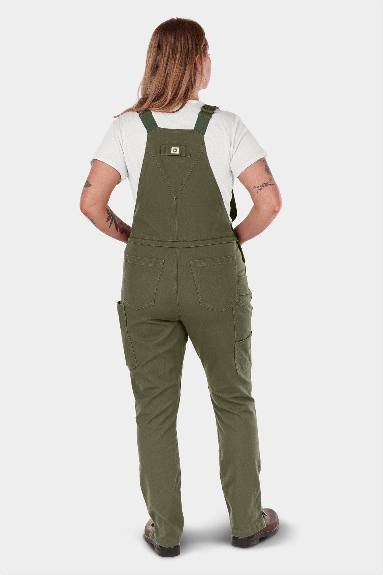 John Deere X Dovetail Workwear Don't Lose It Overalls in Rich Olive Green - Image 5