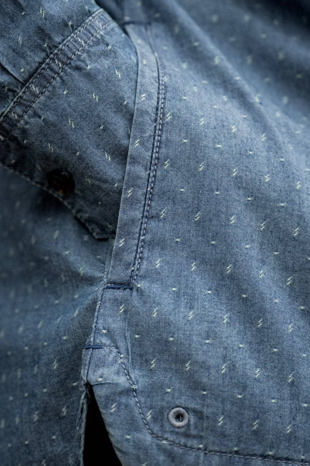 John Deere X Dovetail Workwear Cultivator Work Shirt in Indigo Blue Dobby - Image 8