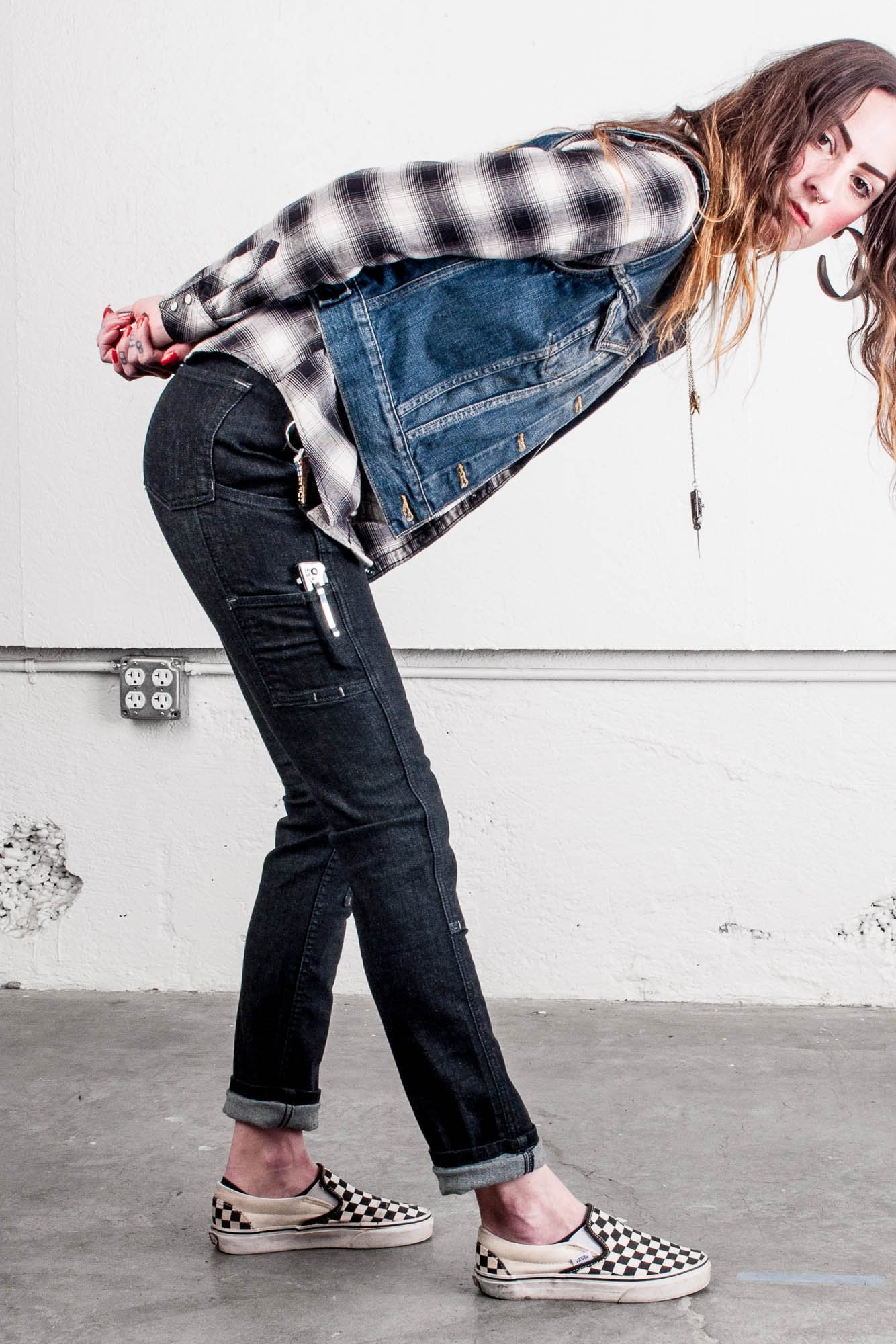 Maven Slim in Heathered Black Denim - Image 6