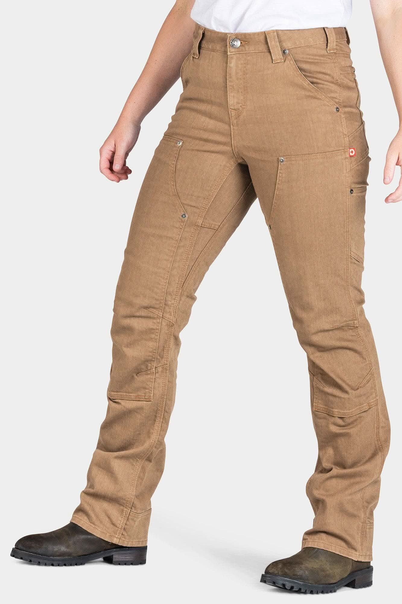 Old School High Rise Work Pant in Beechwood Brown Denim - Image 3