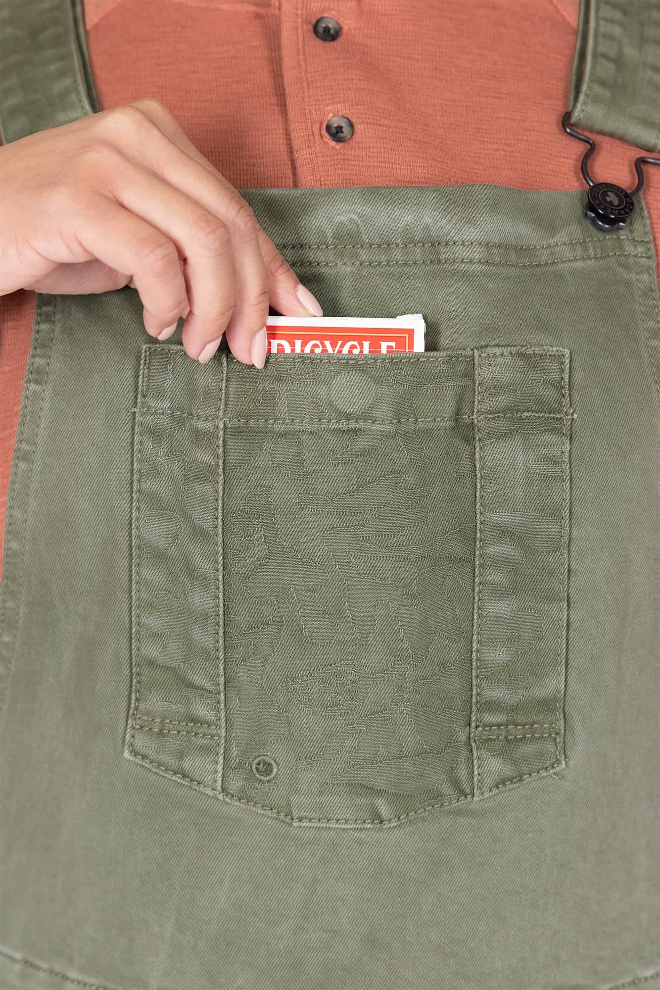 Utility Short Overalls in Light Kelp Green - Image 4