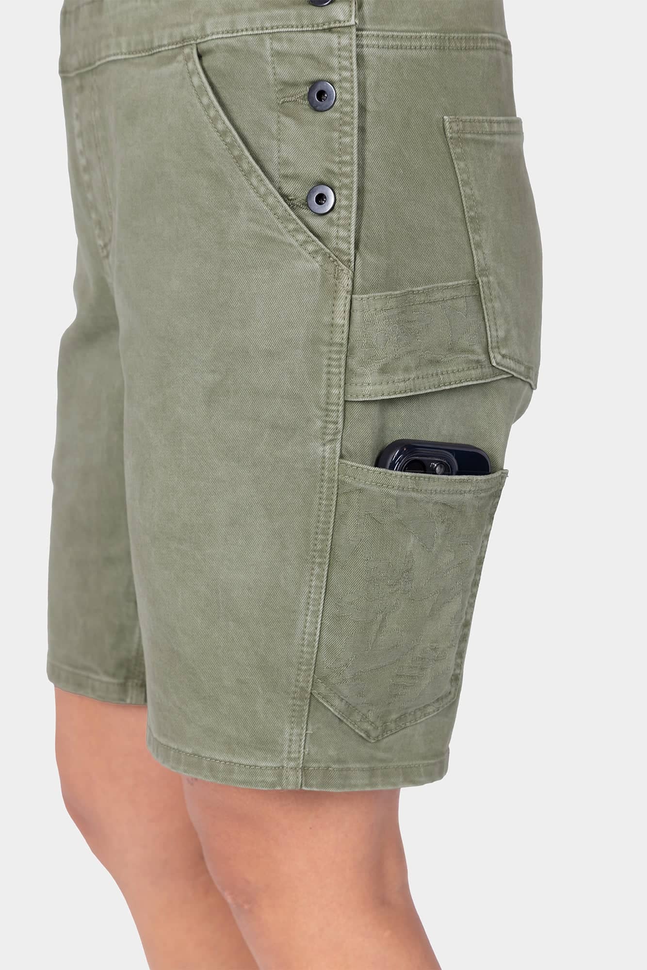 Utility Short Overalls in Light Kelp Green - Image 5