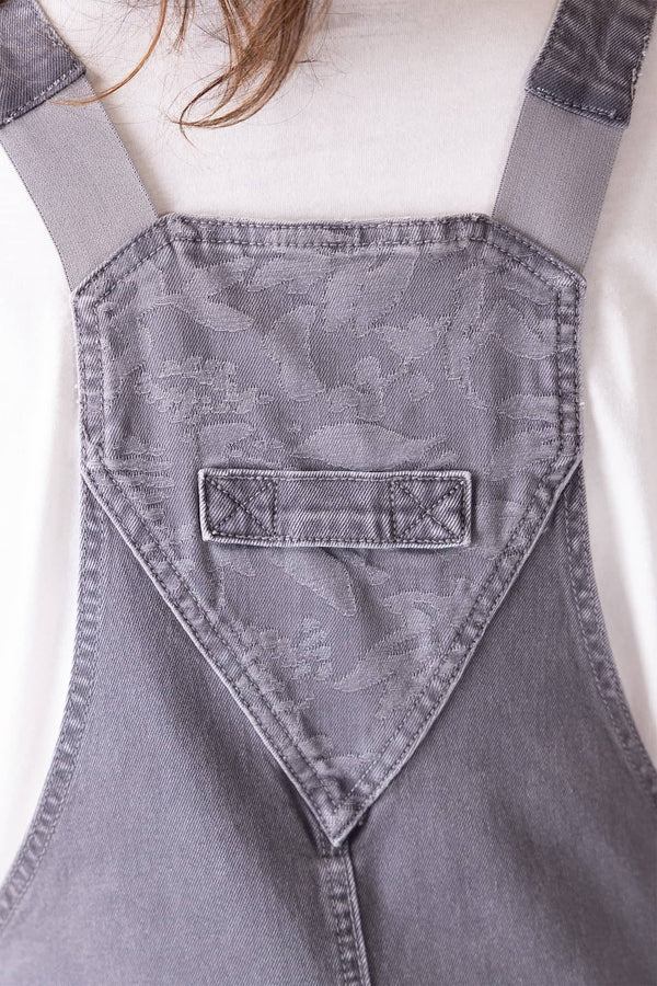 Utility Short Overalls in Driftwood Grey - Image 5