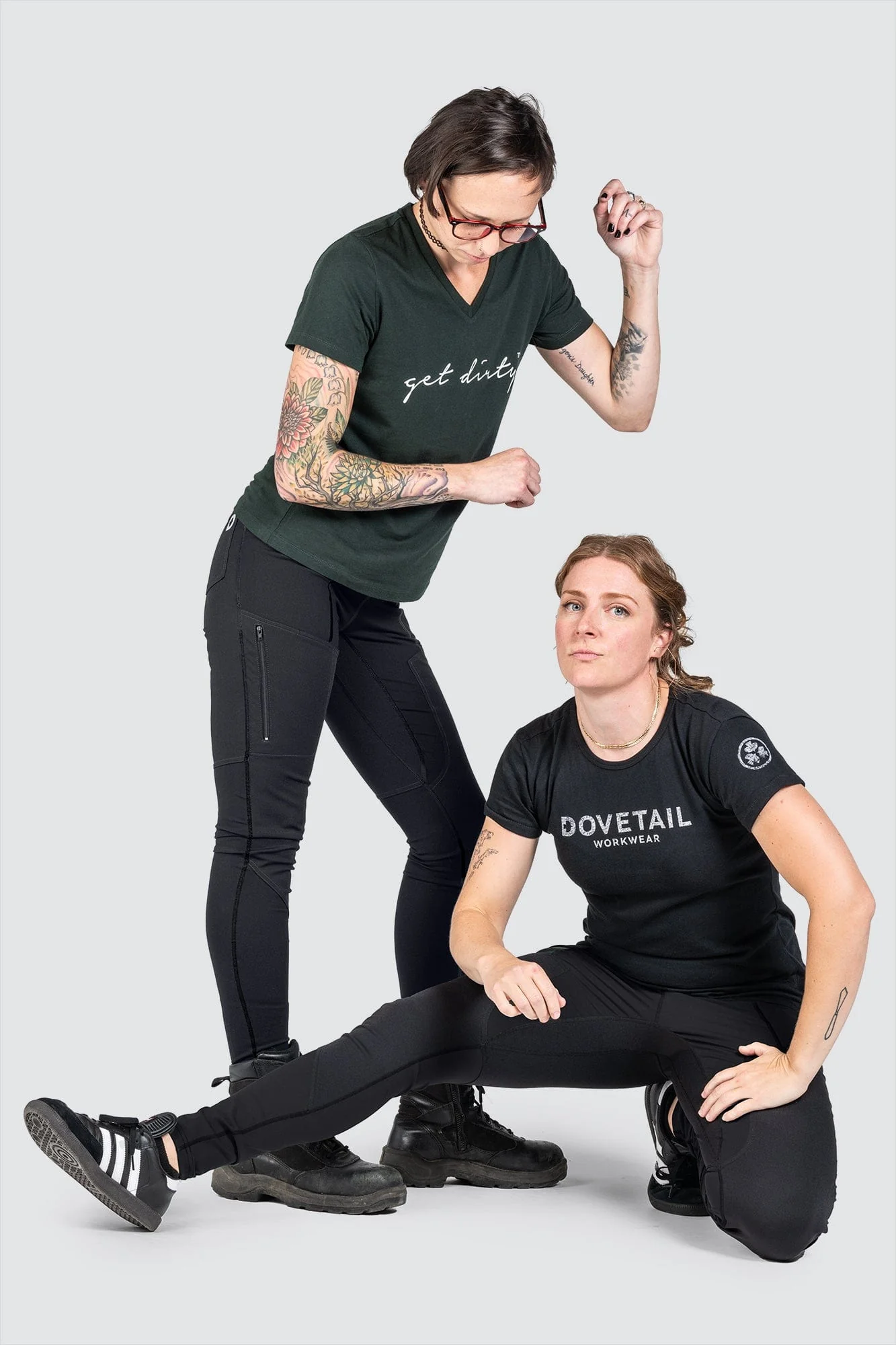 Field Utility Legging in Black/Black Knit - Image 3