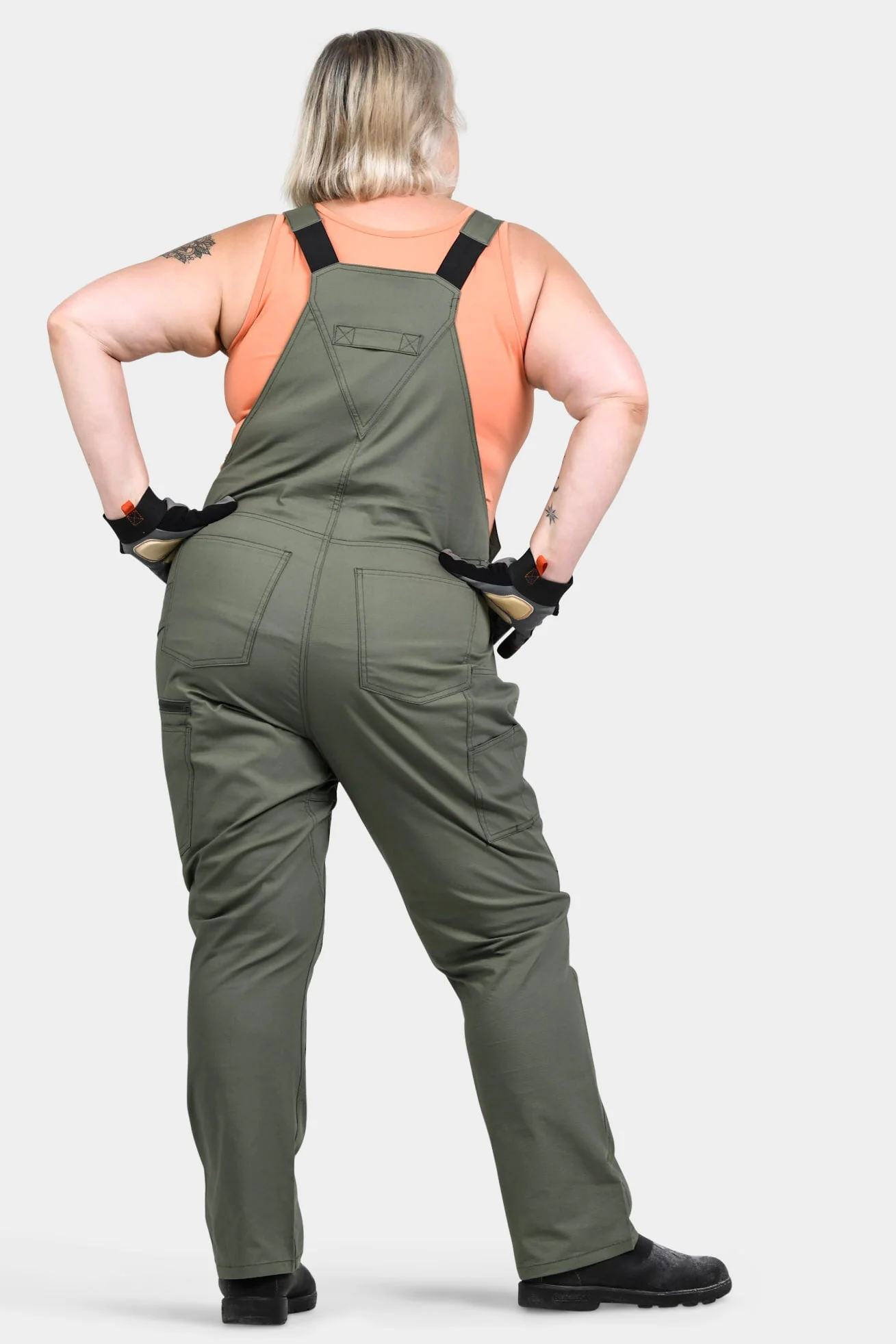 Freshley Overalls in Ultralight Lichen Green Ripstop - Image 6