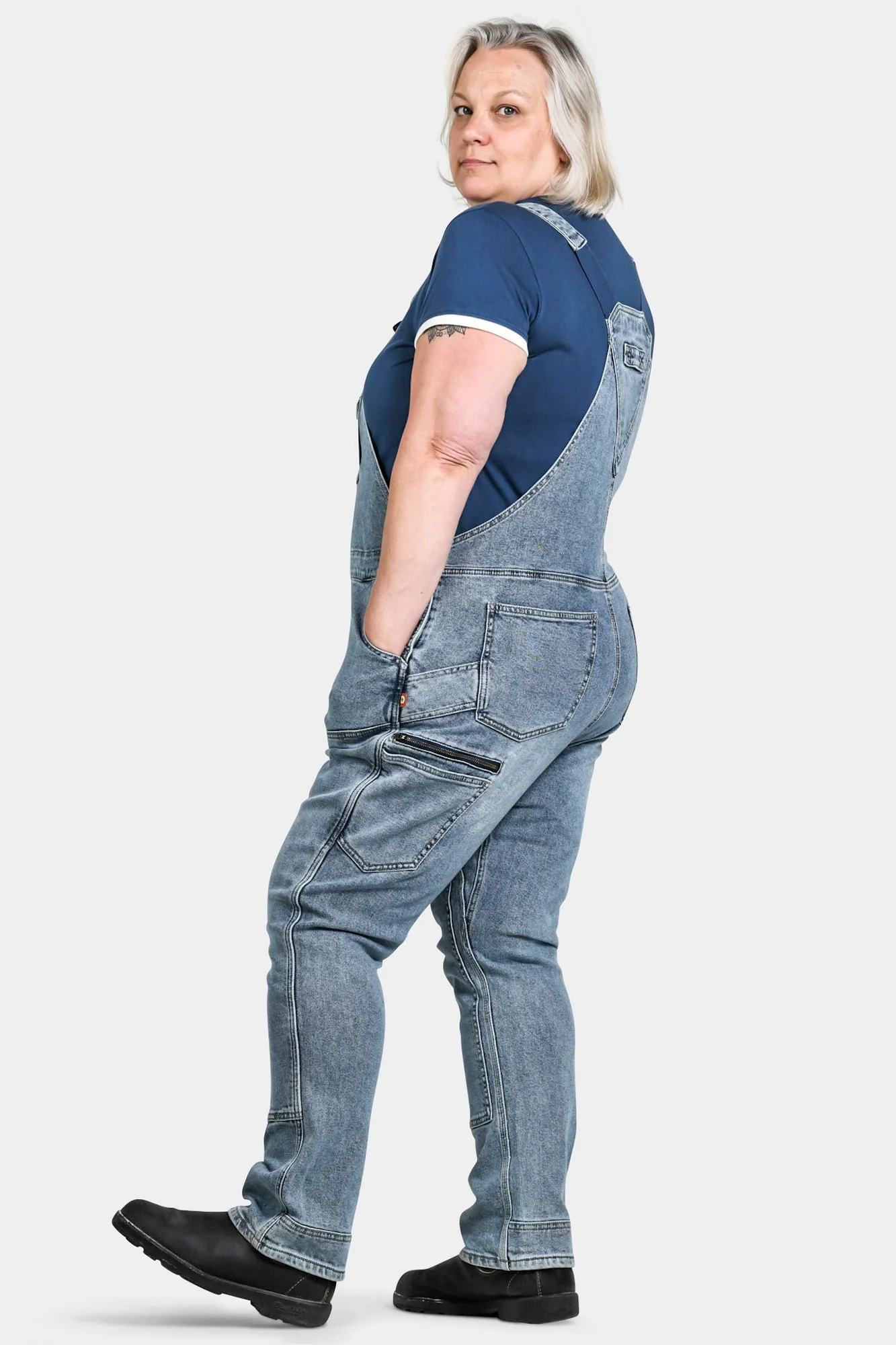 Freshley Overalls in Vintage Indigo Denim - Image 4