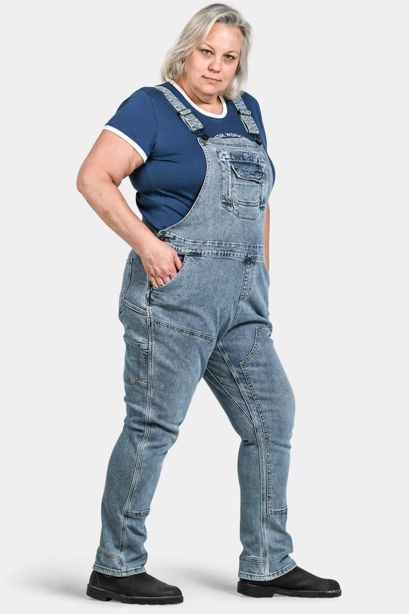 Freshley Overalls in Vintage Indigo Denim - Image 6