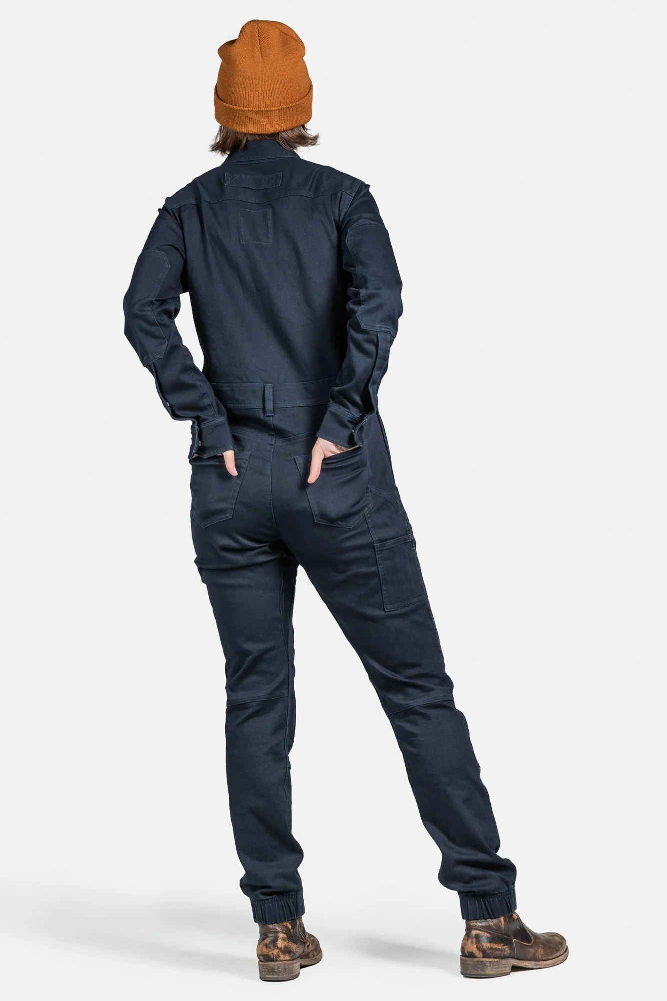 Hadley Long Sleeve Coveralls in Sulfur Navy - Image 5