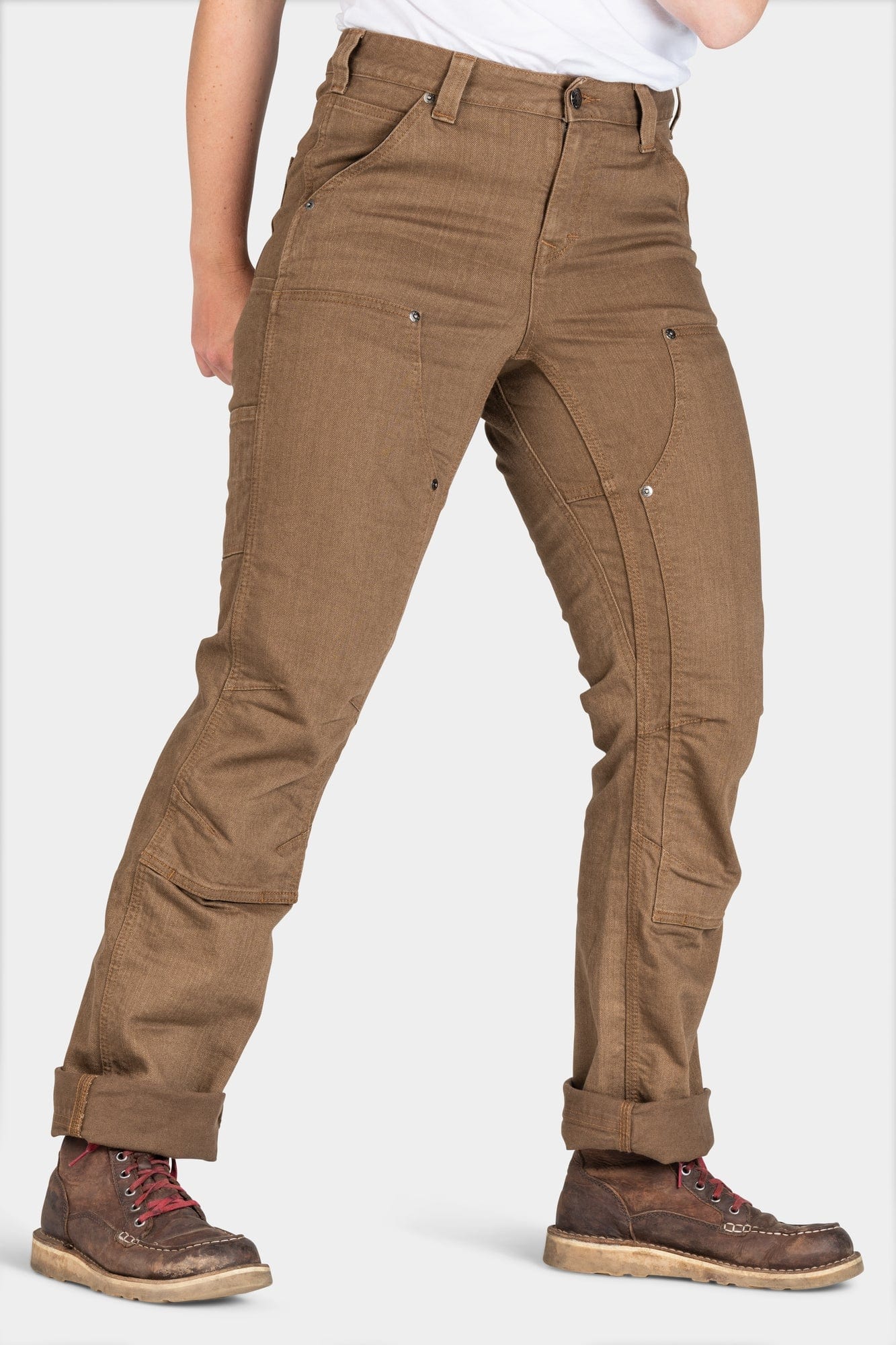Old School High Rise in Dusty Brown Denim - Image 7