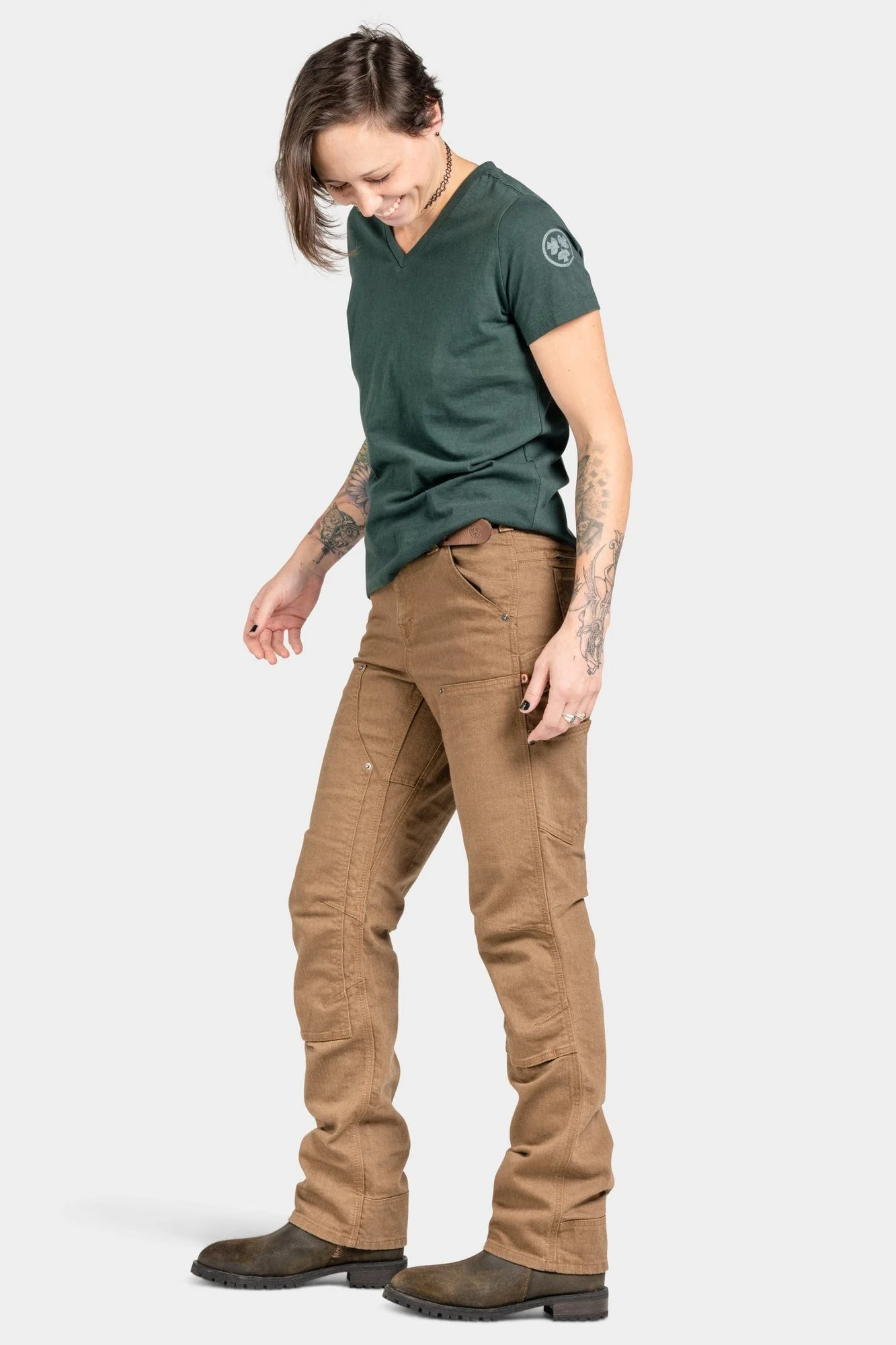 Old School High Rise in Dusty Brown Denim - Image 8