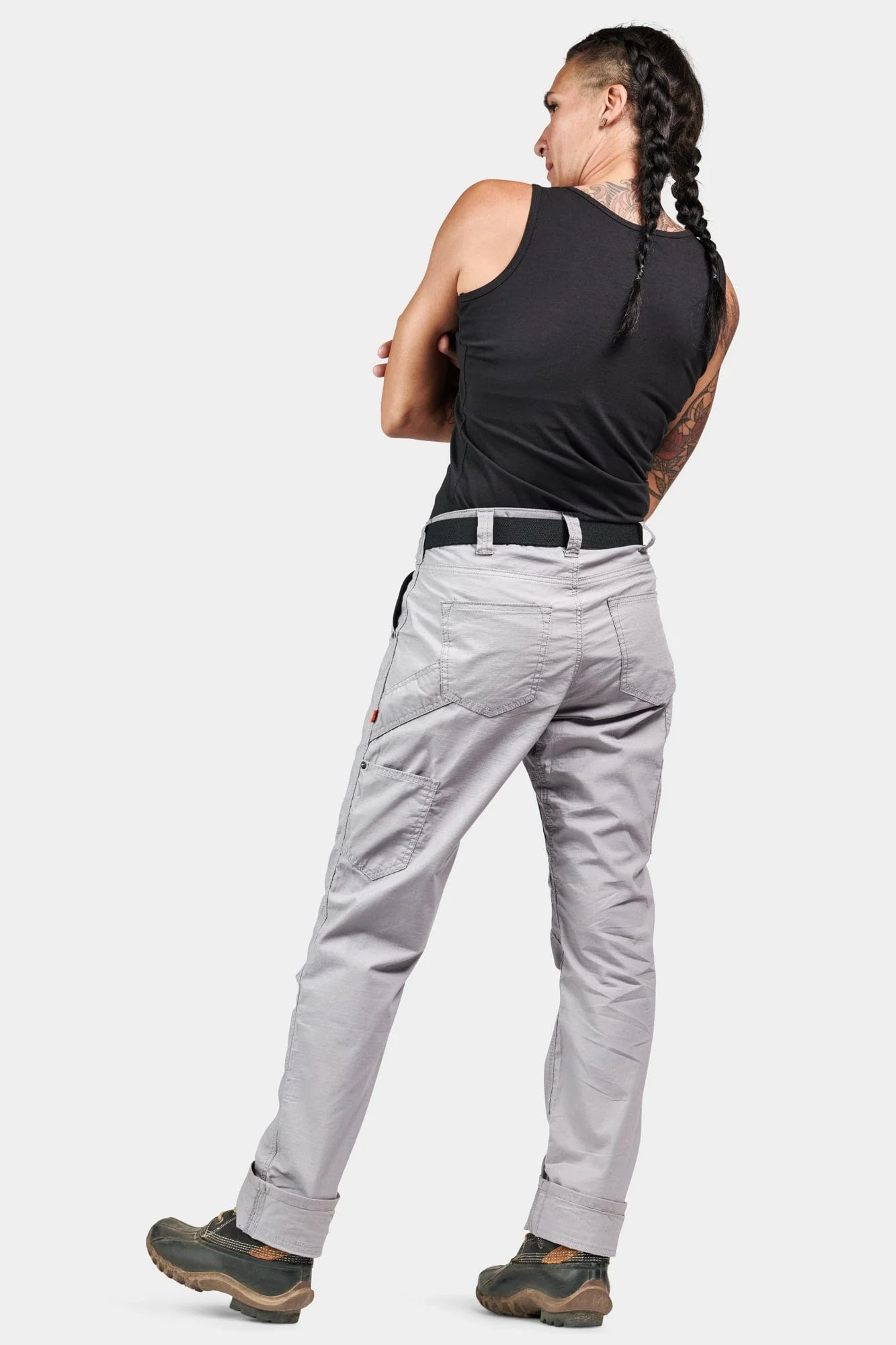 Anna Ultralight Trail Pant in Dove Grey Ripstop - Image 3