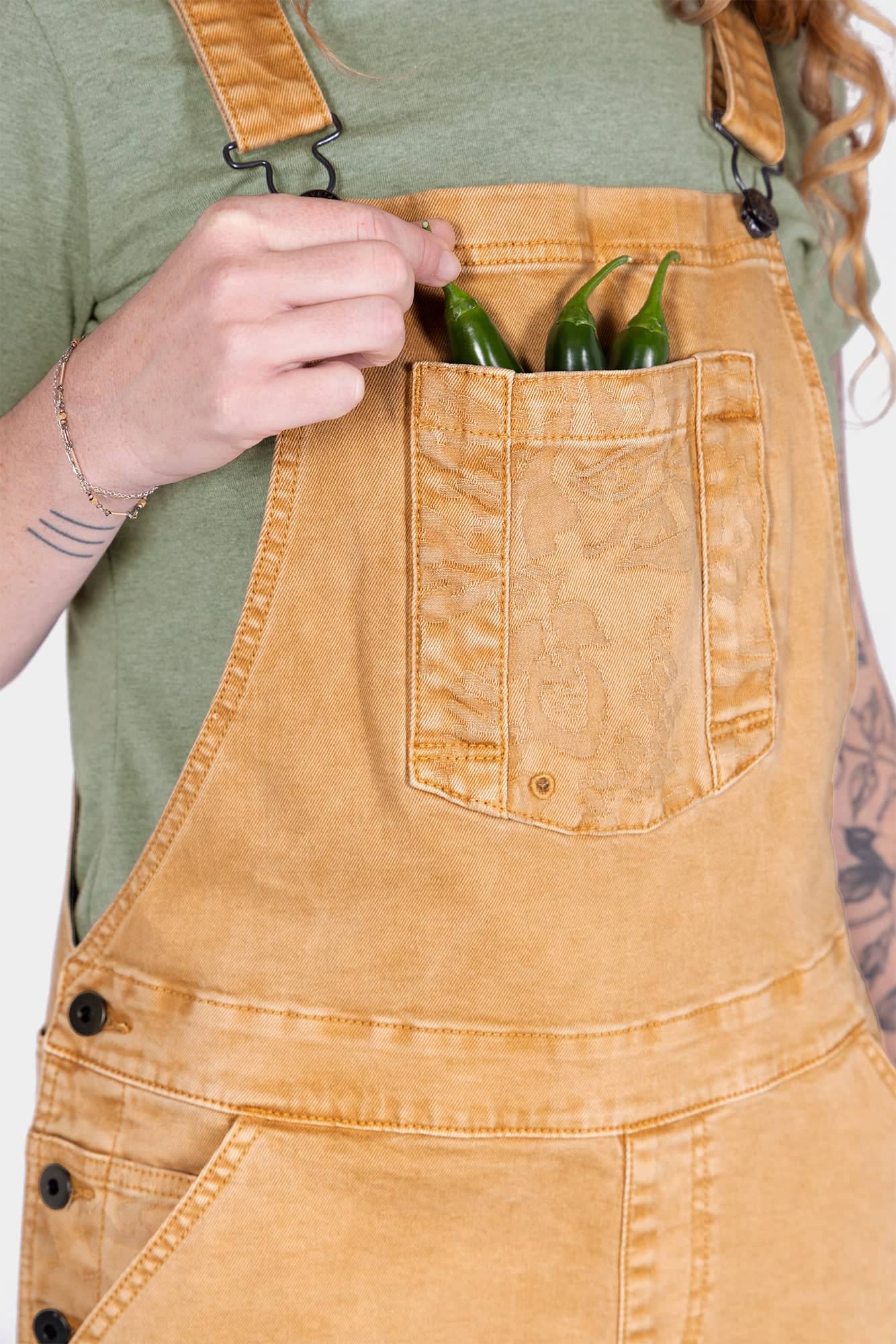 Utility Short Overalls in Tan Sandstone - Image 8
