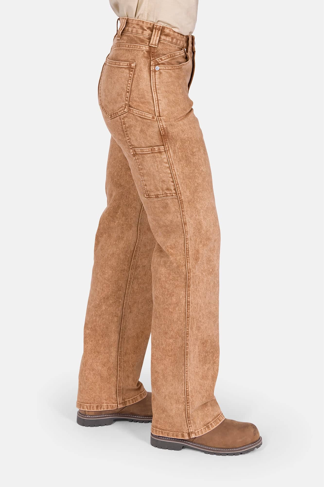 Old School Wide Leg Mineral Wash Jean in Sunbaked Copper - Image 5
