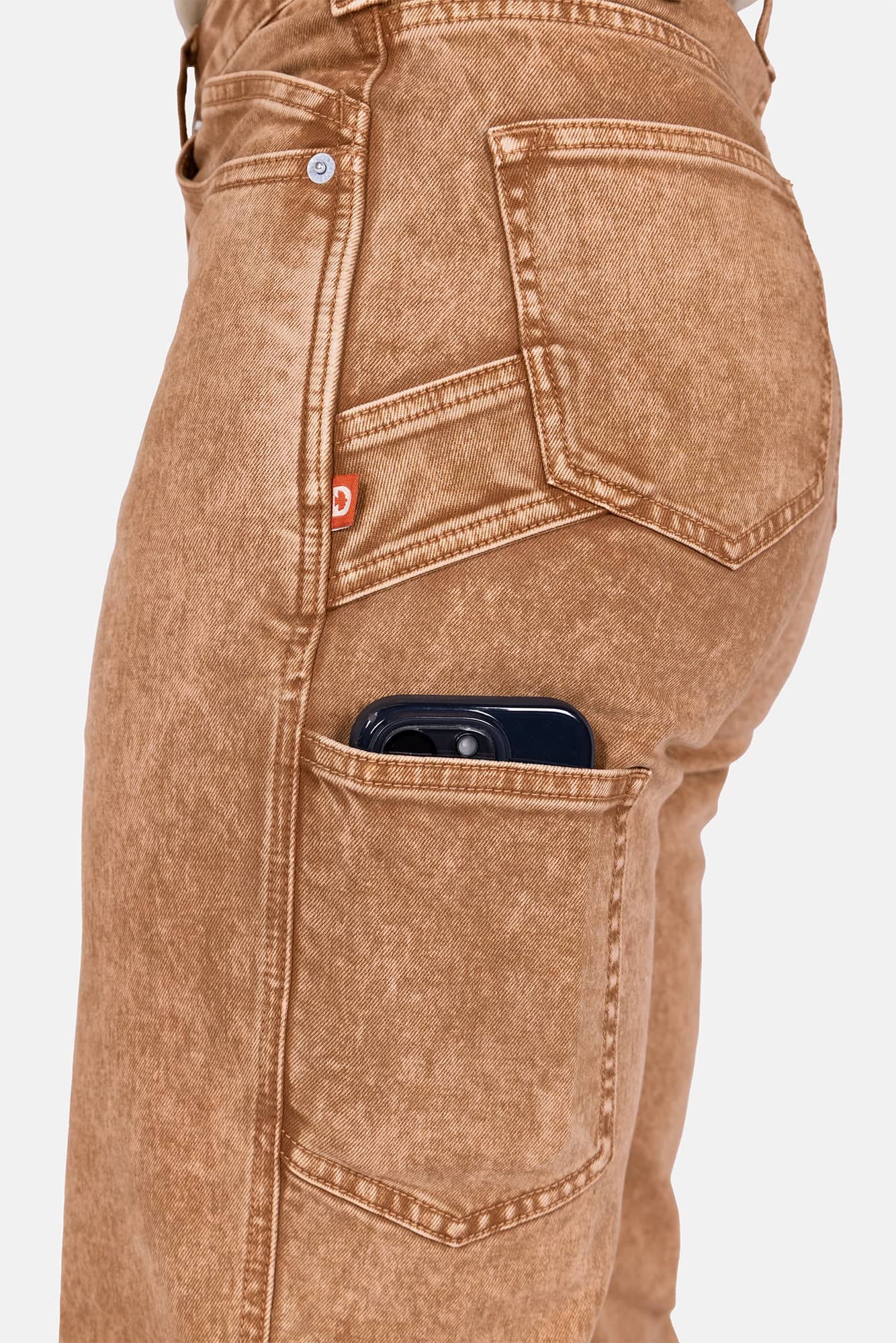 Old School Wide Leg Mineral Wash Jean in Sunbaked Copper - Image 7