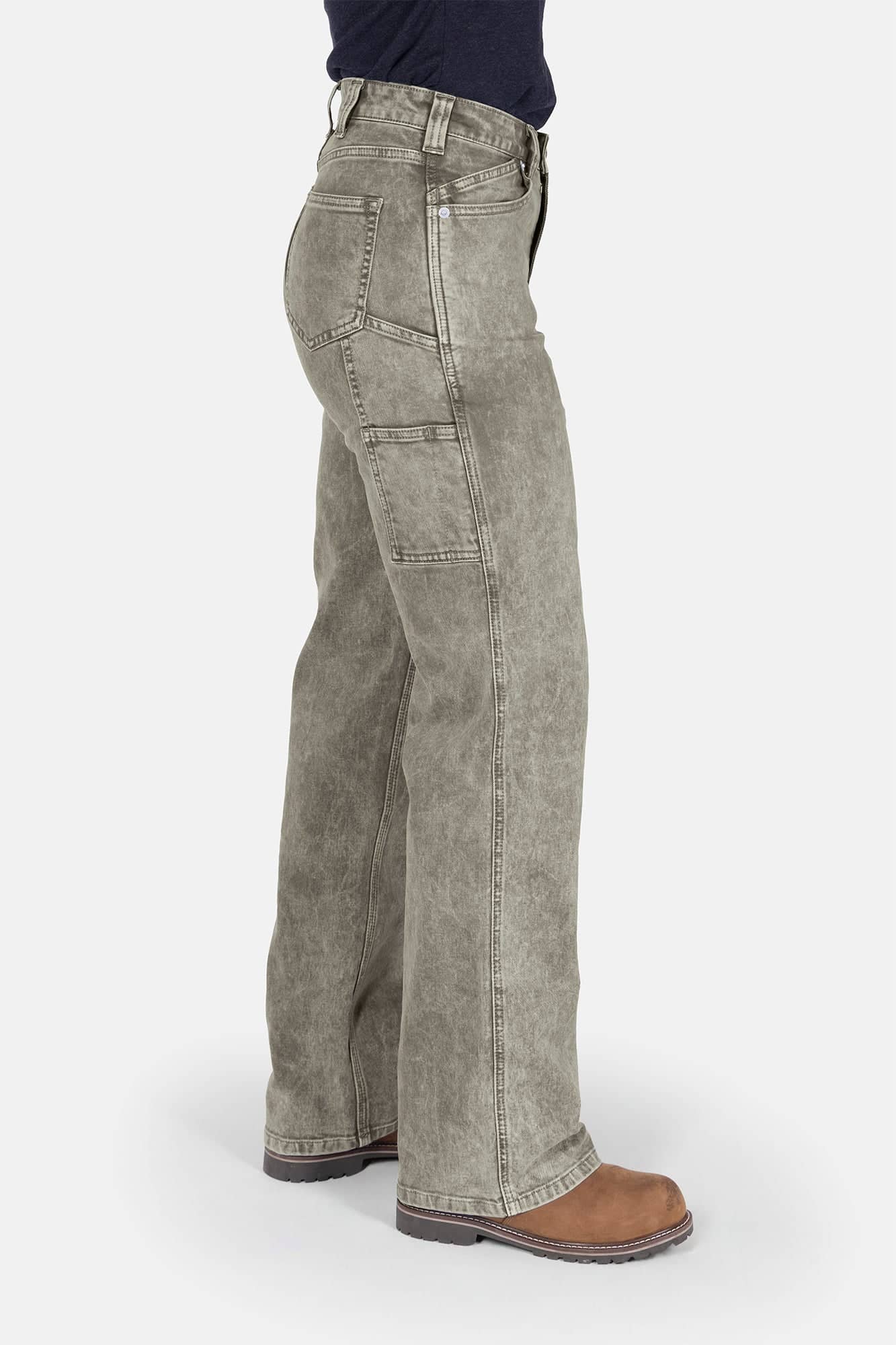 Old School Wide Leg Mineral Wash Jean in Sunbaked Eucalyptus - Image 5