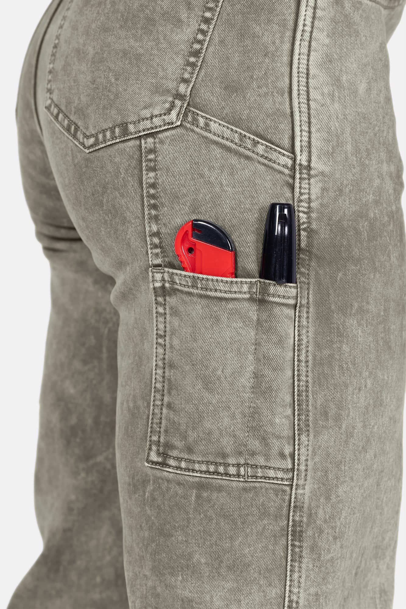 Old School Wide Leg Mineral Wash Jean in Sunbaked Eucalyptus - Image 7