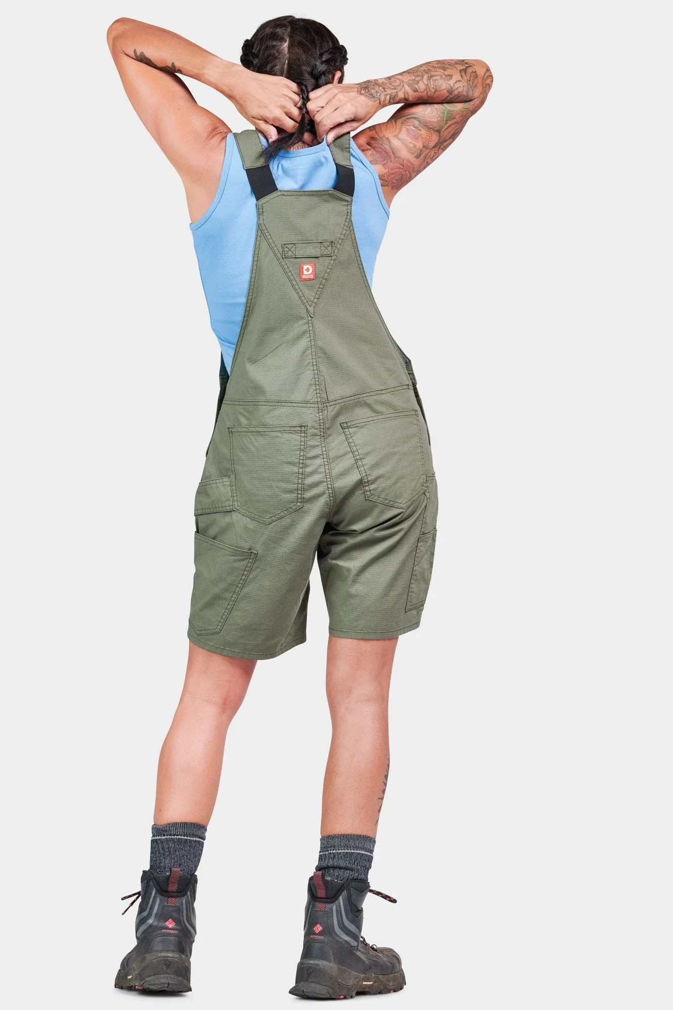 Ultra Light Shortalls in Lichen Green Ripstop - Image 3