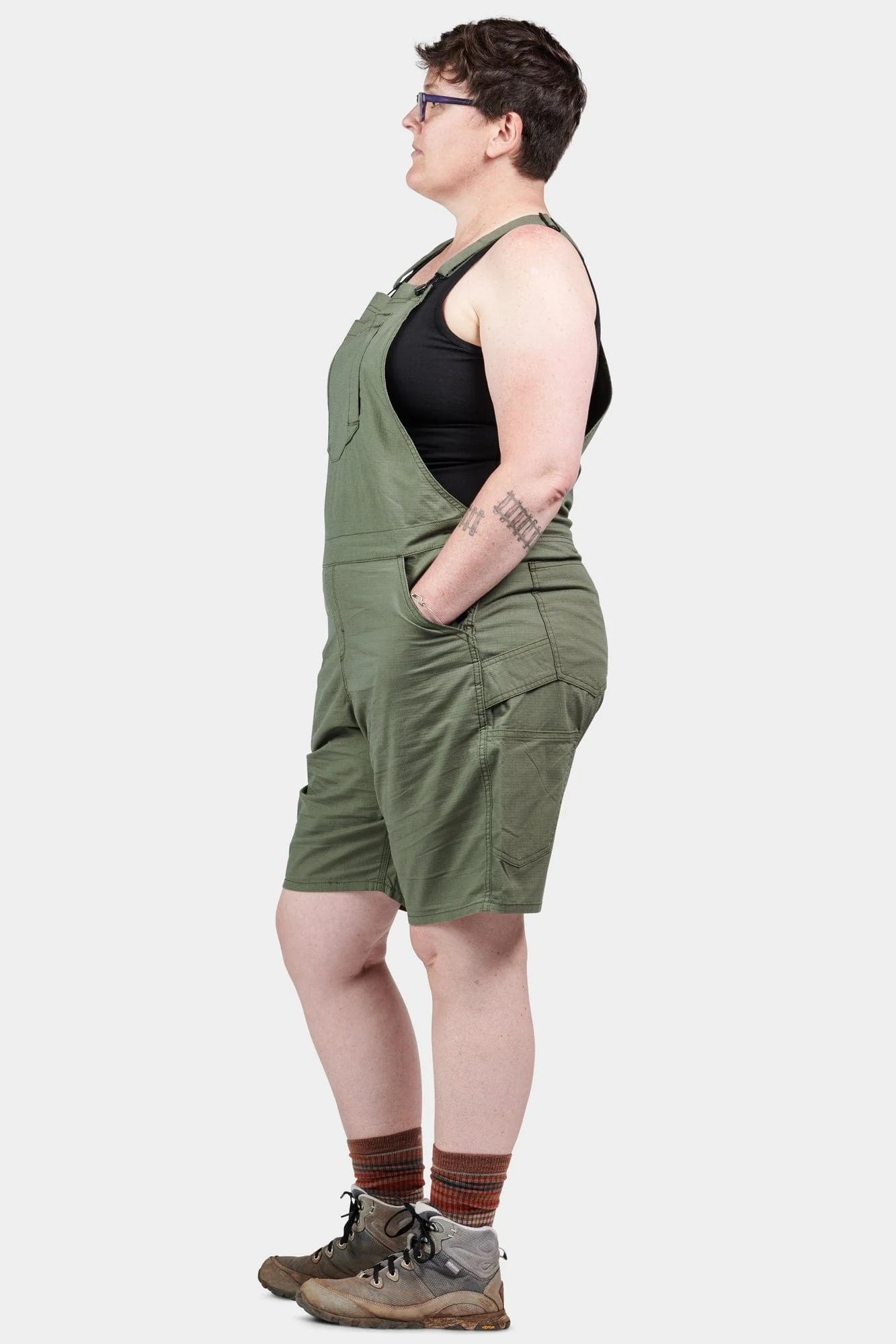Ultra Light Shortalls in Lichen Green Ripstop - Image 4